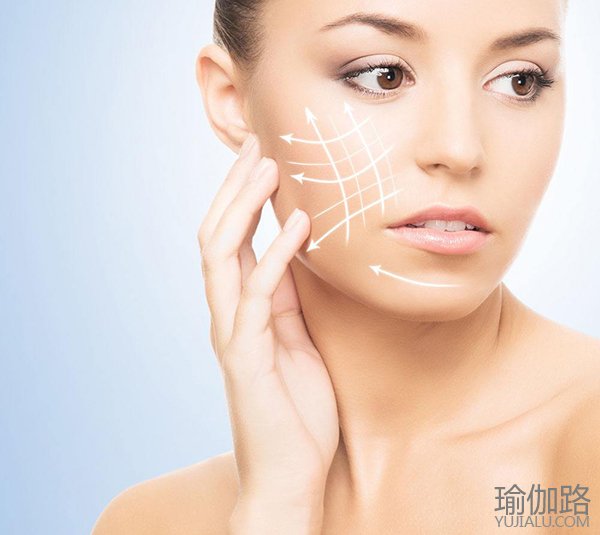 瑜珈瘦脸图